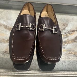 Ferragamo Parigi Gancini Leather Drivers Size 12